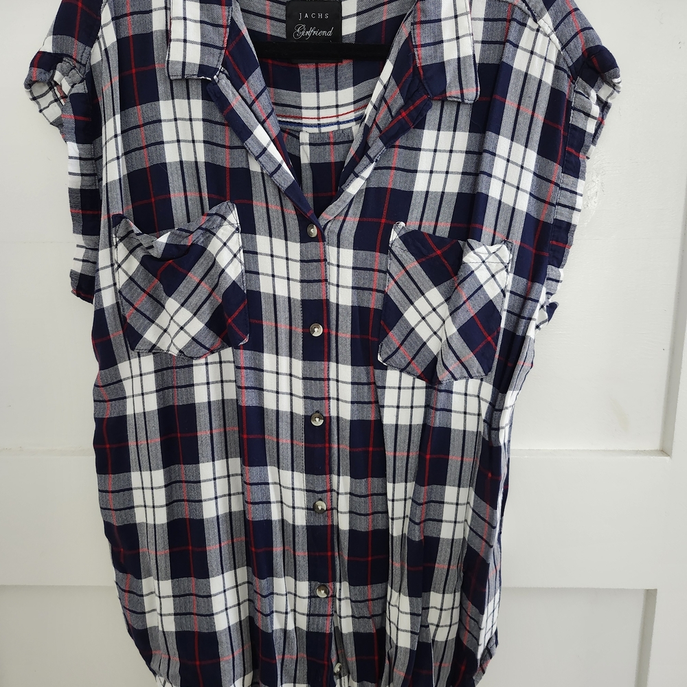 Plaid Button-Up Shirt